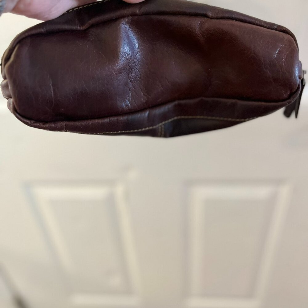 Jack Georges Dark BrownVoyager Leather Travel Convertible Backpack/Crossbody Bag - Picture 3 of 14